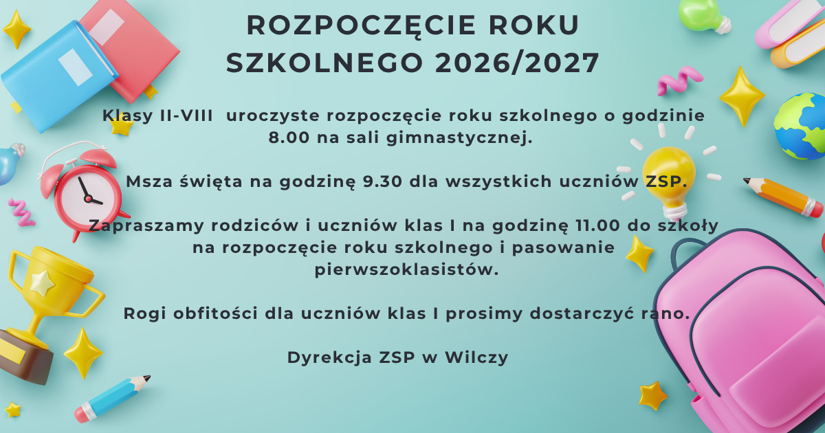 Harmonogram na 1 września